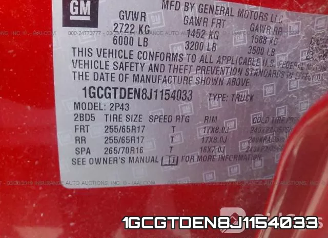 1GCGTDEN8J1154033 фото 9