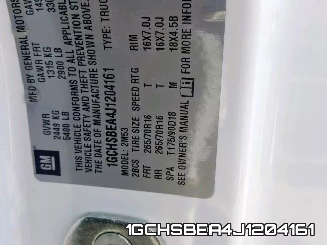 1GCHSBEA4J1204161 фото 2