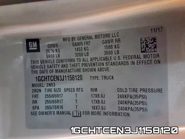 1GCHTCEN3J1158120 фото 2