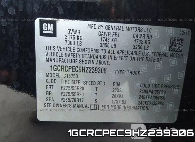 1GCRCPEC9HZ239306 фото 10