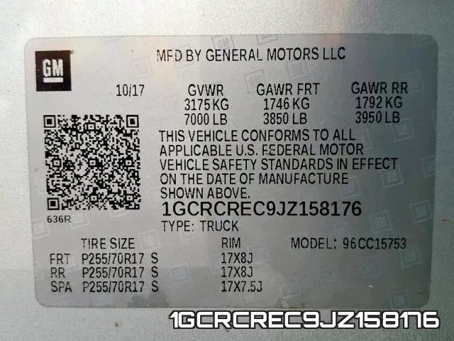 1GCRCREC9JZ158176 фото 2