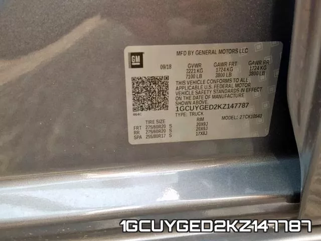 1GCUYGED2KZ147787 фото 2