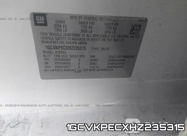 1GCVKPECXHZ235315 фото 10