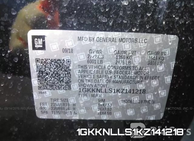 1GKKNLLS1KZ141218 фото 10