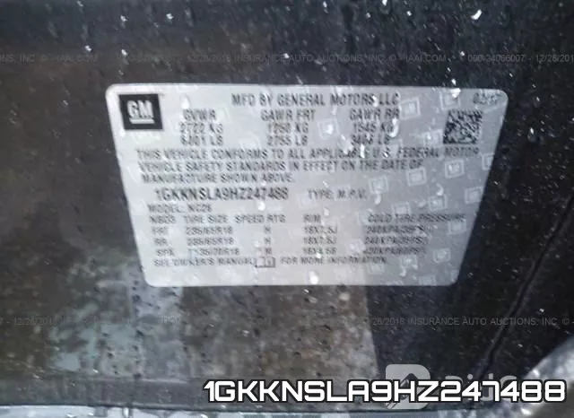1GKKNSLA9HZ247488 фото 10