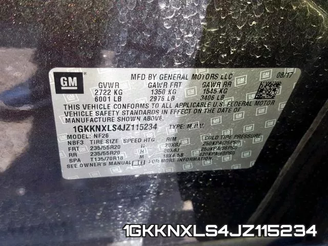 1GKKNXLS4JZ115234 фото 2