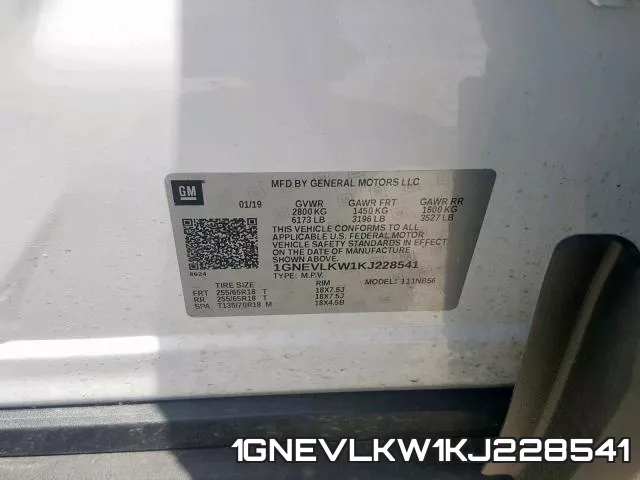 1GNEVLKW1KJ228541 фото 2