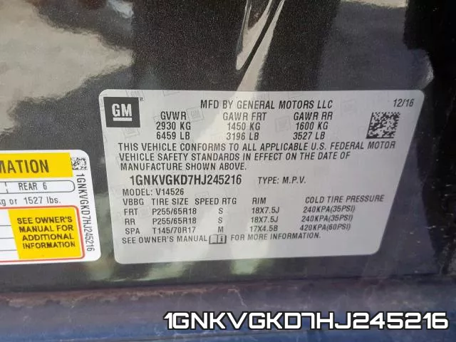 1GNKVGKD7HJ245216 фото 2