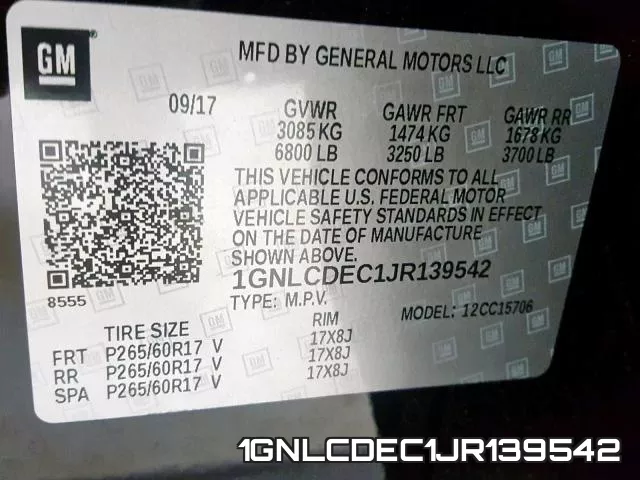 1GNLCDEC1JR139542 фото 2