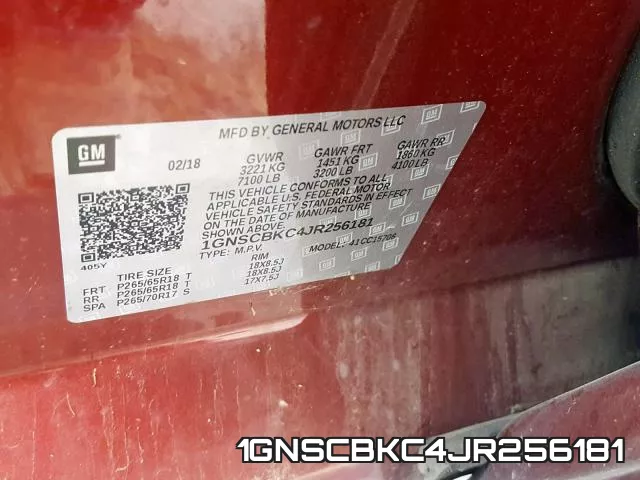 1GNSCBKC4JR256181 фото 2