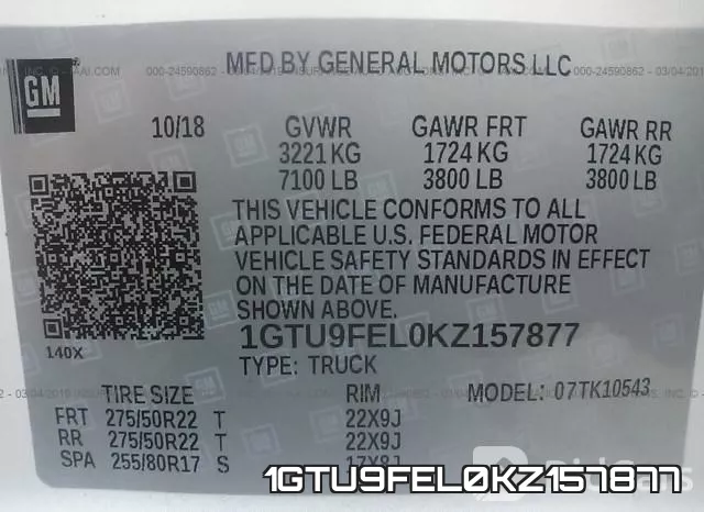 1GTU9FEL0KZ157877 фото 10