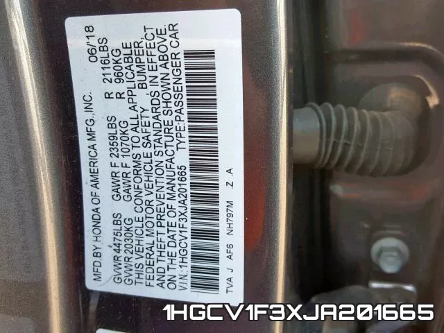 1HGCV1F3XJA201665 фото 2