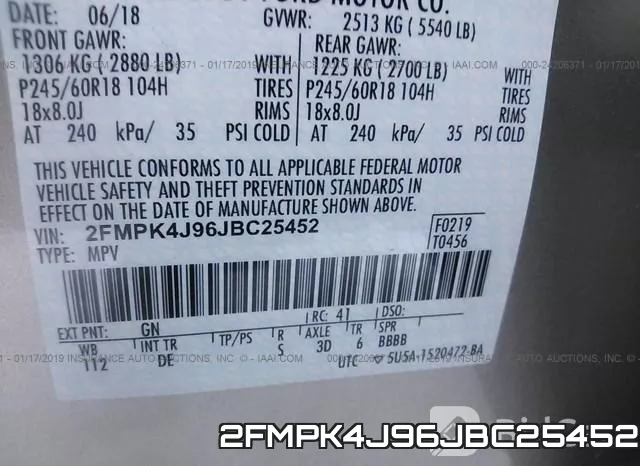2FMPK4J96JBC25452 фото 10