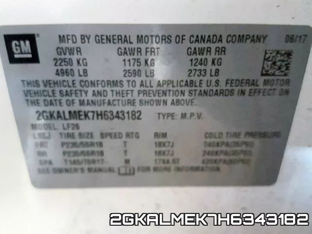 2GKALMEK7H6343182 фото 2