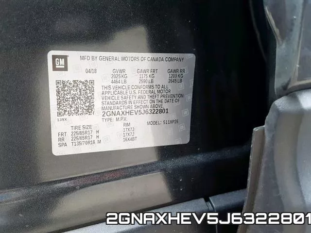 2GNAXHEV5J6322801 фото 2
