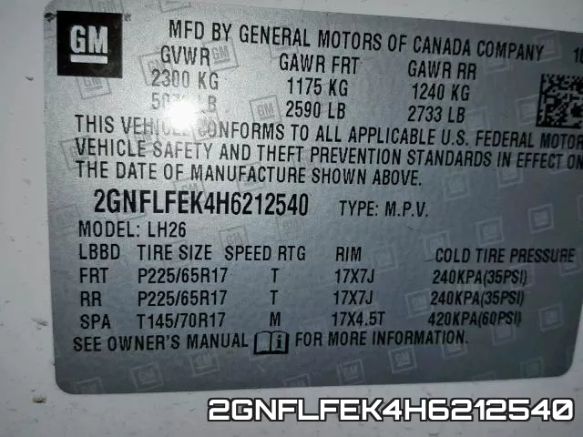 2GNFLFEK4H6212540 фото 2