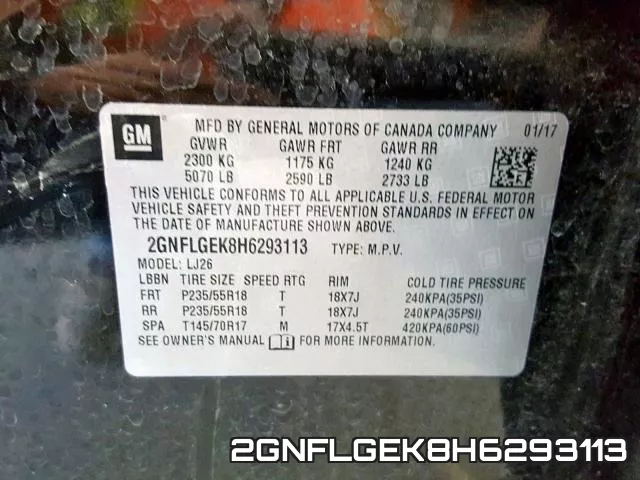 2GNFLGEK8H6293113 фото 2