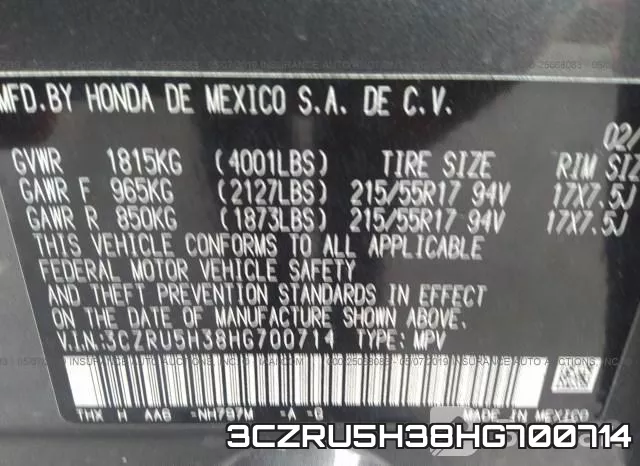 3CZRU5H38HG700714 фото 10
