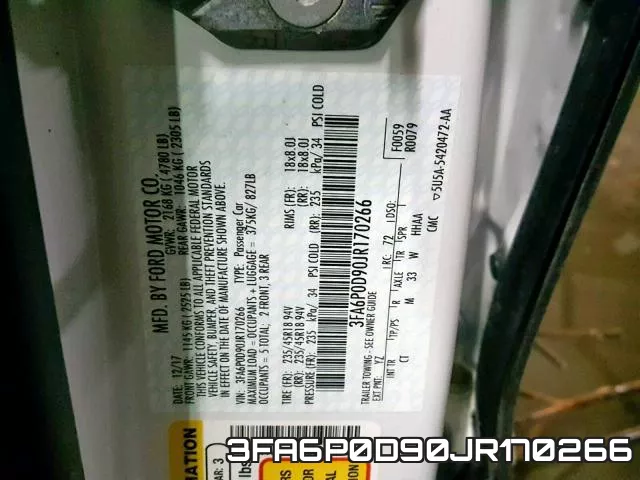 3FA6P0D90JR170266 фото 2