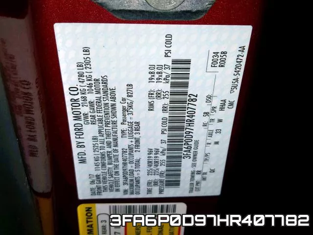 3FA6P0D97HR407782 фото 2