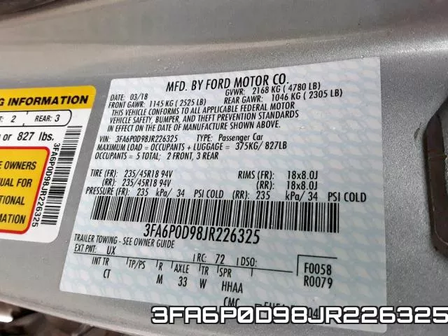 3FA6P0D98JR226325 фото 2