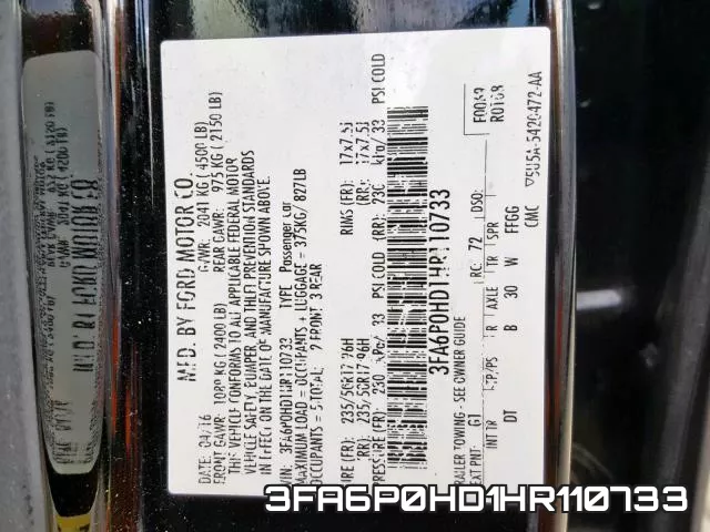 3FA6P0HD1HR110733 фото 2