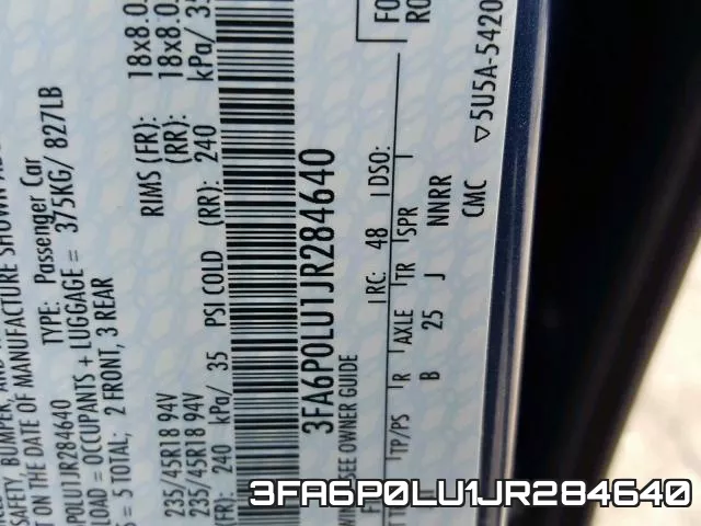 3FA6P0LU1JR284640 фото 2