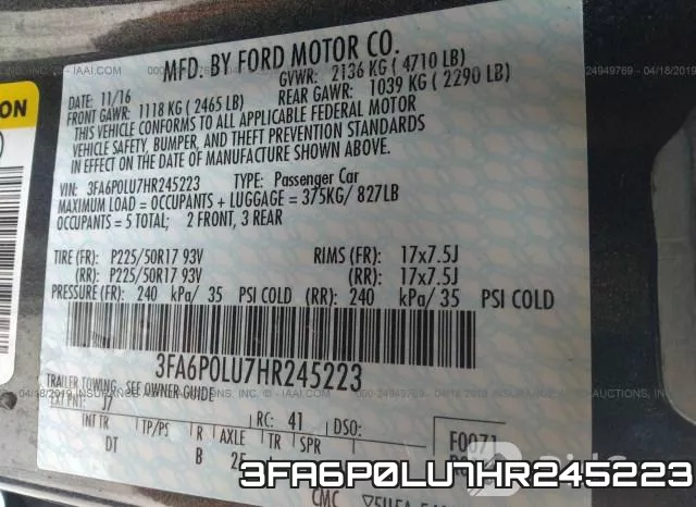 3FA6P0LU7HR245223 фото 10
