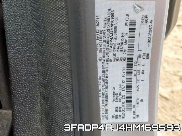 3FADP4AJ4HM169593 фото 2