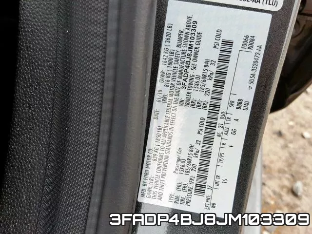3FADP4BJ8JM103309 фото 2