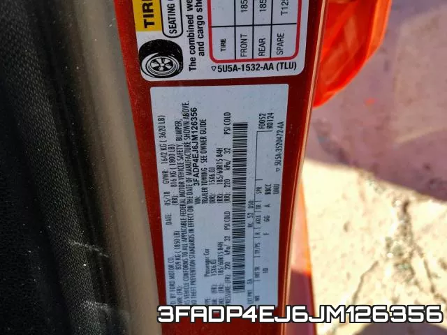 3FADP4EJ6JM126356 фото 2