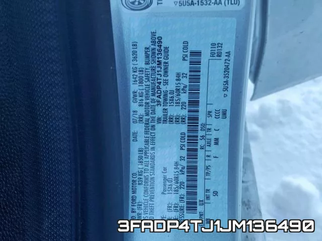 3FADP4TJ1JM136490 фото 2