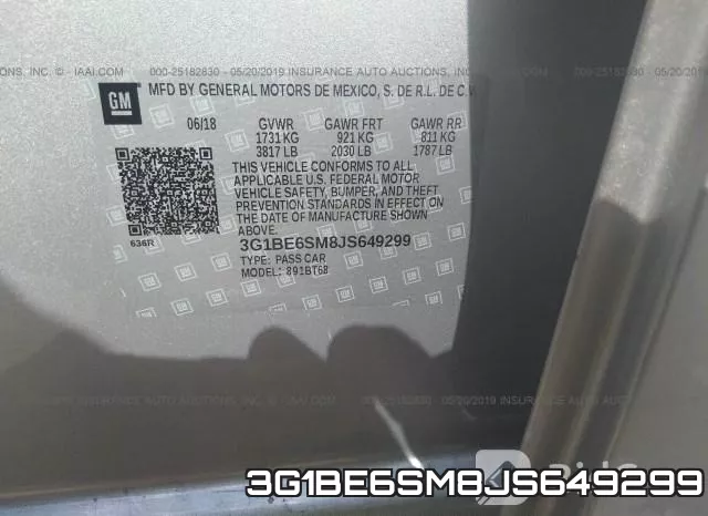 3G1BE6SM8JS649299 фото 10
