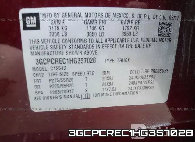 3GCPCREC1HG357028 фото 10
