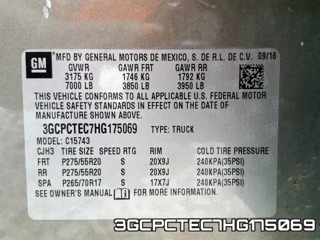 3GCPCTEC7HG175069 фото 2