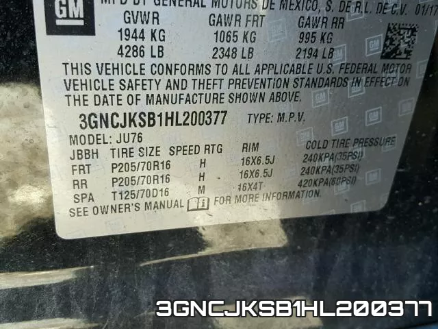 3GNCJKSB1HL200377 фото 2