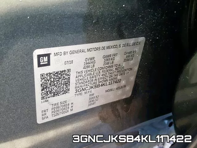 3GNCJKSB4KL117422 фото 2