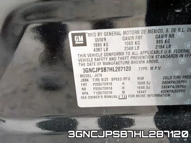 3GNCJPSB7HL287120 фото 2
