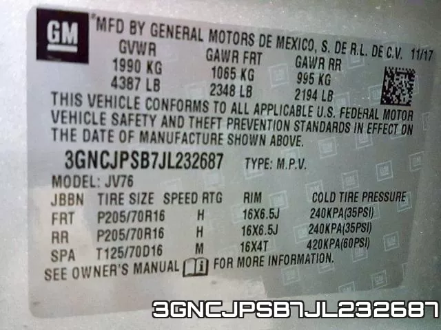 3GNCJPSB7JL232687 фото 2