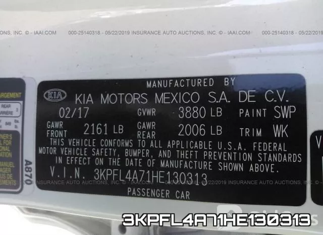 3KPFL4A71HE130313 фото 10
