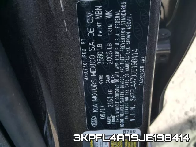 3KPFL4A79JE198414 фото 2