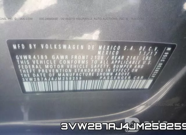 3VW2B7AJ4JM258259 фото 10