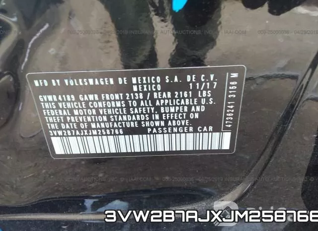 3VW2B7AJXJM258766 фото 10