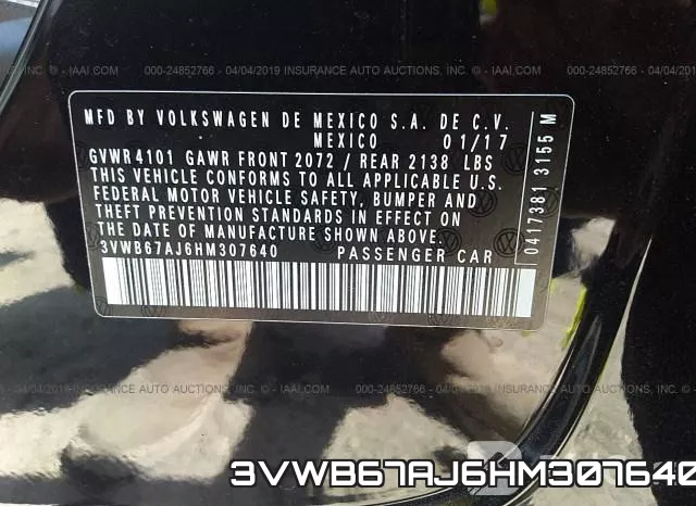 3VWB67AJ6HM307640 фото 10