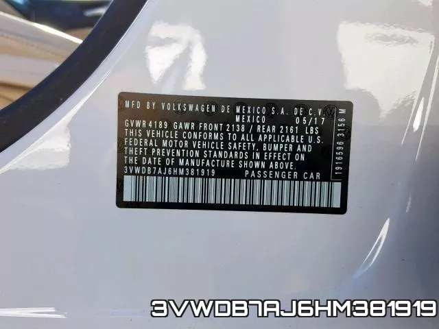 3VWDB7AJ6HM381919 фото 2