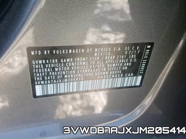 3VWDB7AJXJM205414 фото 2