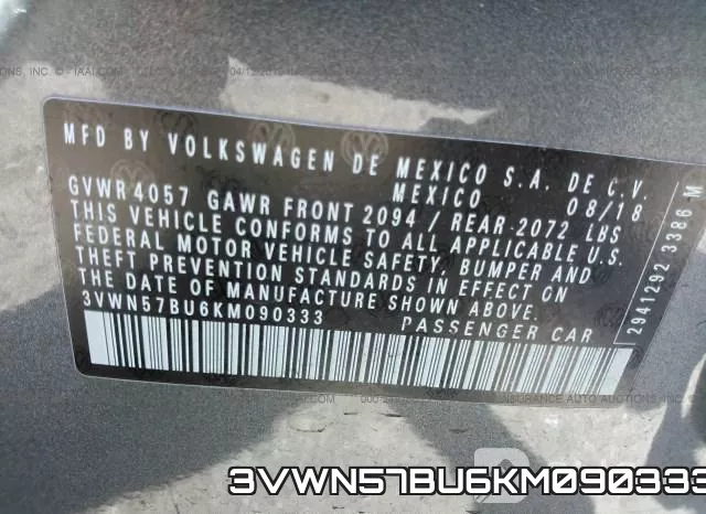 3VWN57BU6KM090333 фото 10