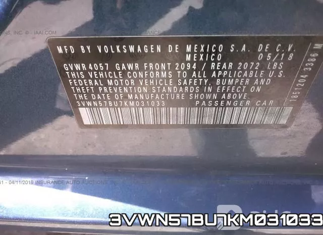 3VWN57BU7KM031033 фото 10