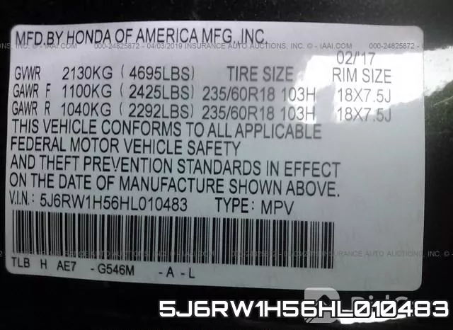 5J6RW1H56HL010483 фото 10