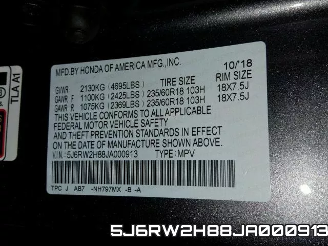 5J6RW2H88JA000913 фото 2